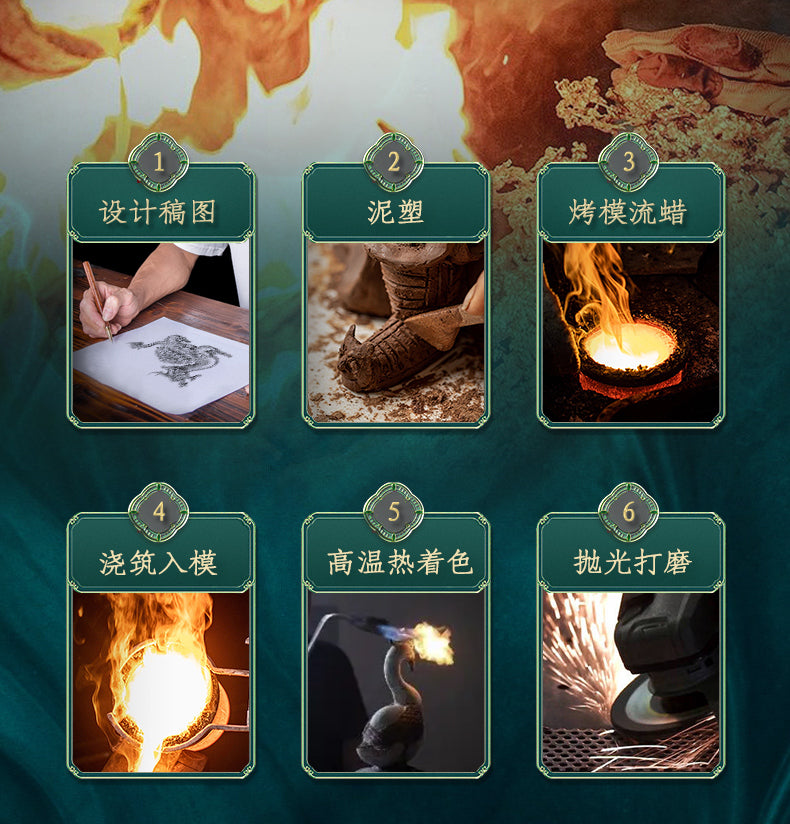 Final payment【Deluxe Ahso】Brass Deer God Home crafts